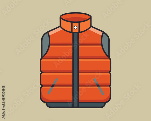 Orange Puffer Vest. A Stylish and Warm Winter Essential