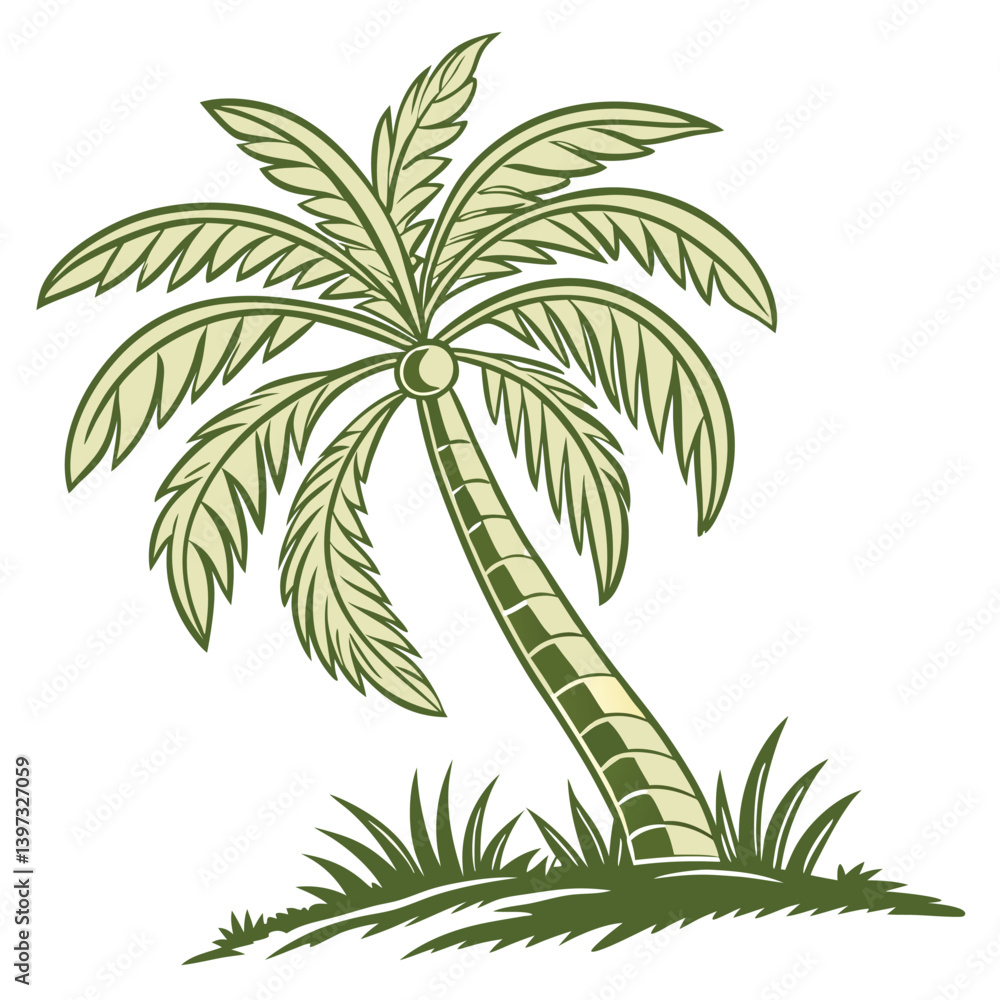 Obraz premium palm tree vector illustration