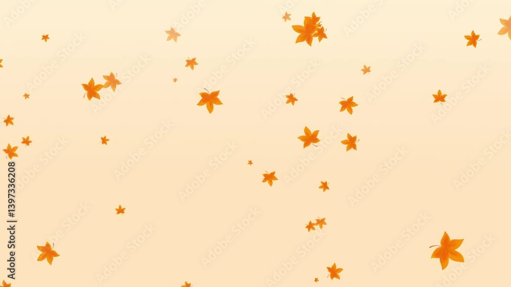 custom made wallpaper toronto digitalfalling autumn leaves on orange background
