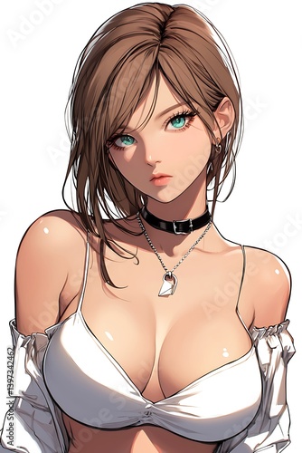 Woman, Anime, Portrait, Style