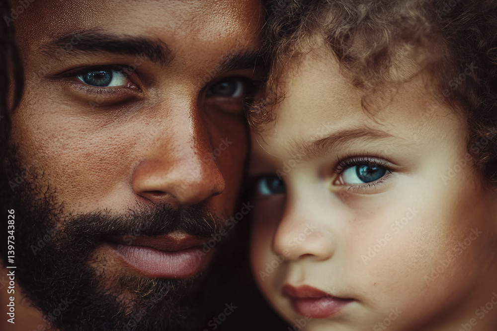 Beautiful Family Portrait of parents with a Child in a Loving and Diverse Household, Generative AI Beautiful Family Portrait of parents with a Child in a Loving and Diverse Household, Generative AI