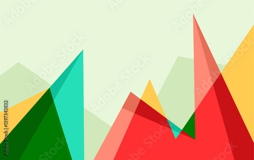 Free Download Mountain Abstract Wall Art Landscape Geometric Design Vector. Mountain Minimalist Vector Poster - GFXLoad