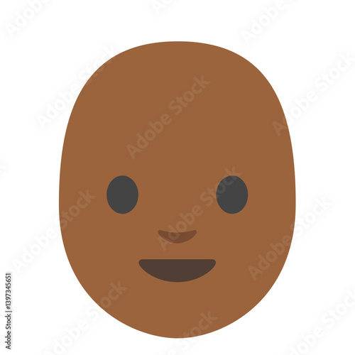 Neutral Face Emoji (Dark Skin)

