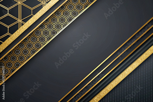 Obraz na płótnie Modern background design with luxury black and gold. w salonie