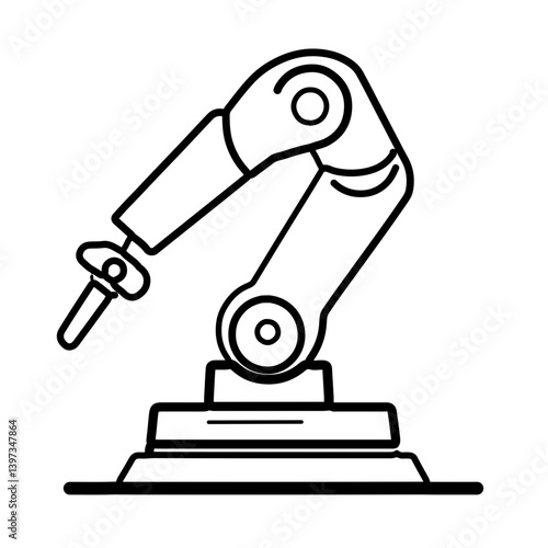 Futuristic robotic arm in motion, industrial automation and tech innovation