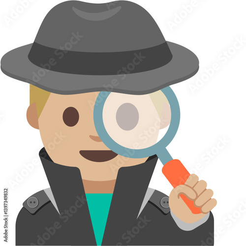 Light-Haired Male Detective Emoji
