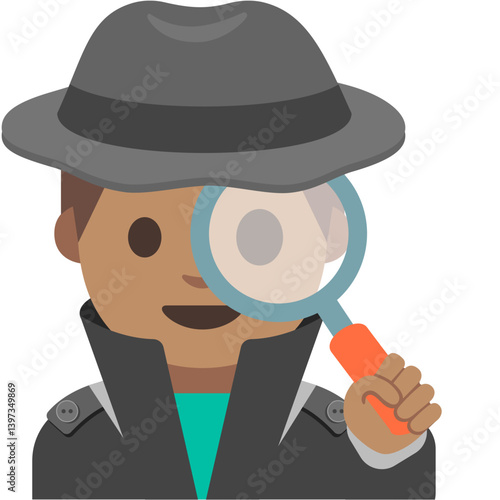 Dark-Skinned Male Detective Emoji
