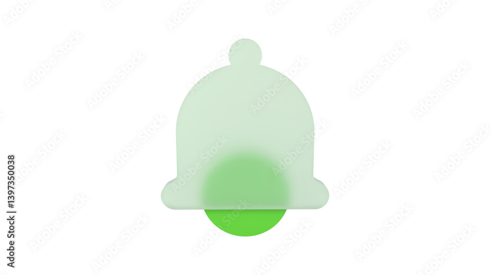 3d Minimalis bell icon with glass morphism transparent 3d Minimalis bell icon with glass morphism transparent