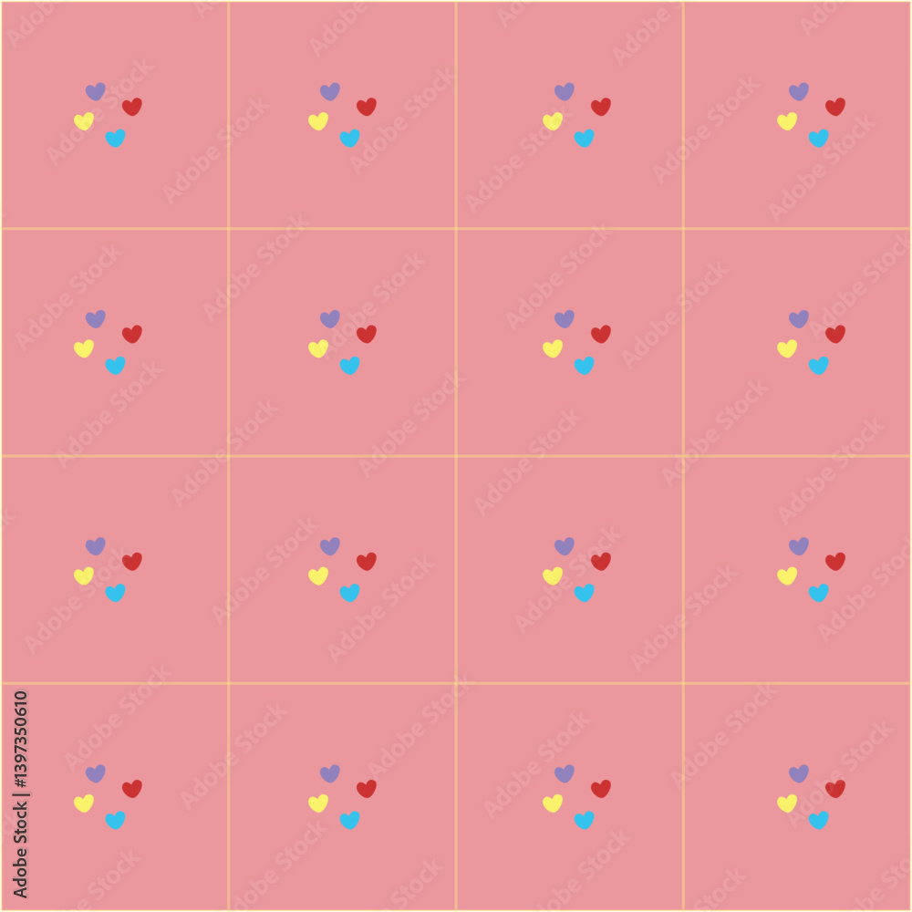 Cute seamless pattern with hearts on a mint pink background. Romantic and sweet design perfect for Valentine's Day, weddings, baby showers, or any love-themed project. Ideal for background. Cute seamless pattern with hearts on a mint pink background. Romantic and sweet design perfect for Valentine's Day, weddings, baby showers, or any love-themed project. Ideal for background.
