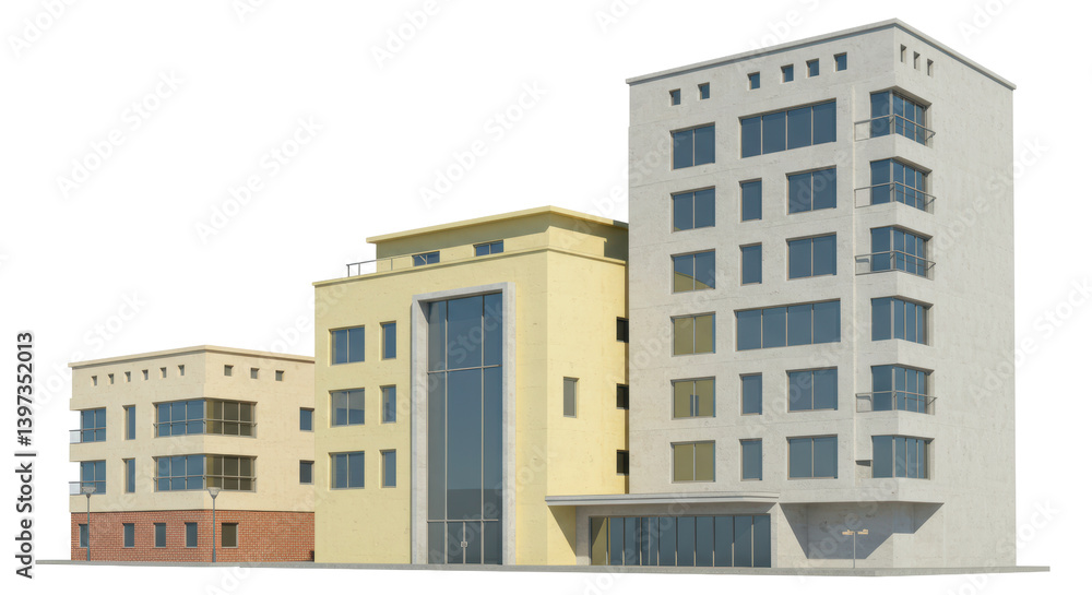 Isolated Modern City Buildings Isolated Modern City Buildings
