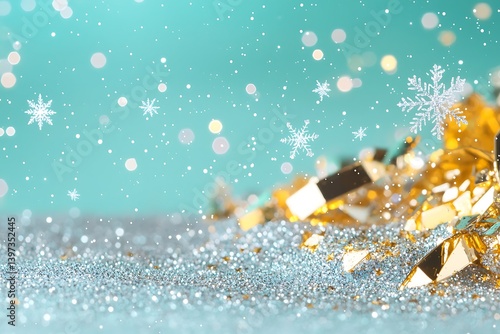 Festive Gold Glitter Background