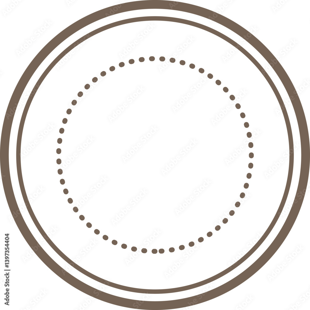 Naklejka premium Circular Frame Border Badge