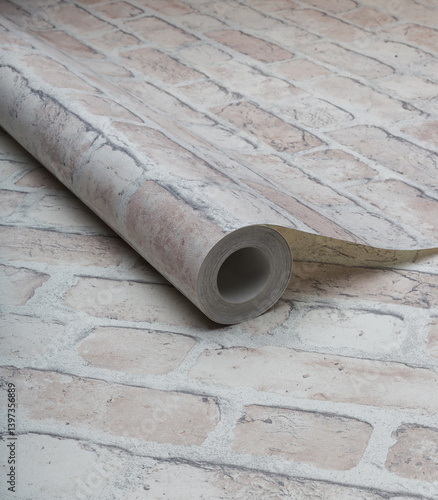 Large roll of wallpaper for the wall with a beautiful texture