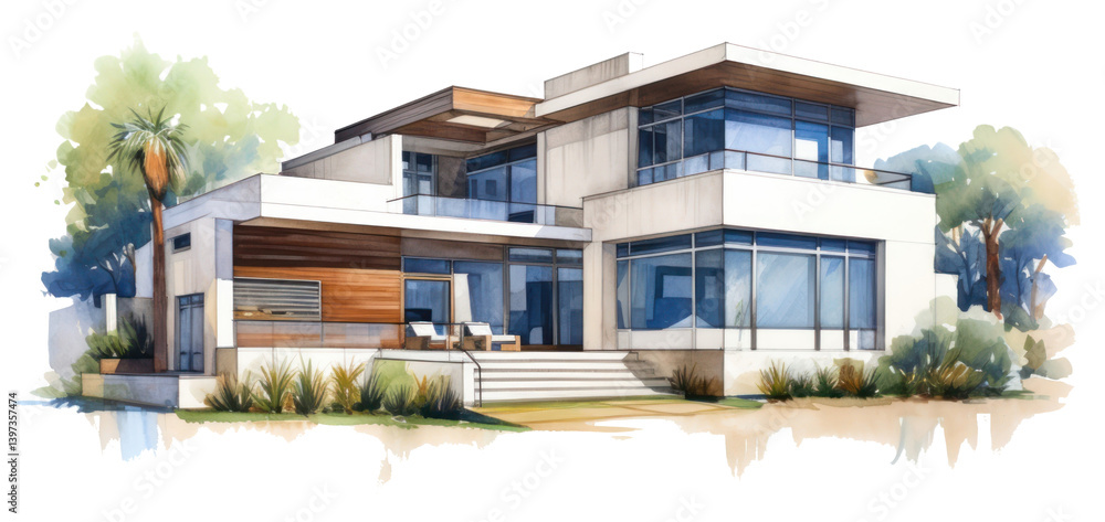 Fototapeta premium PNG Architecture building house villa.