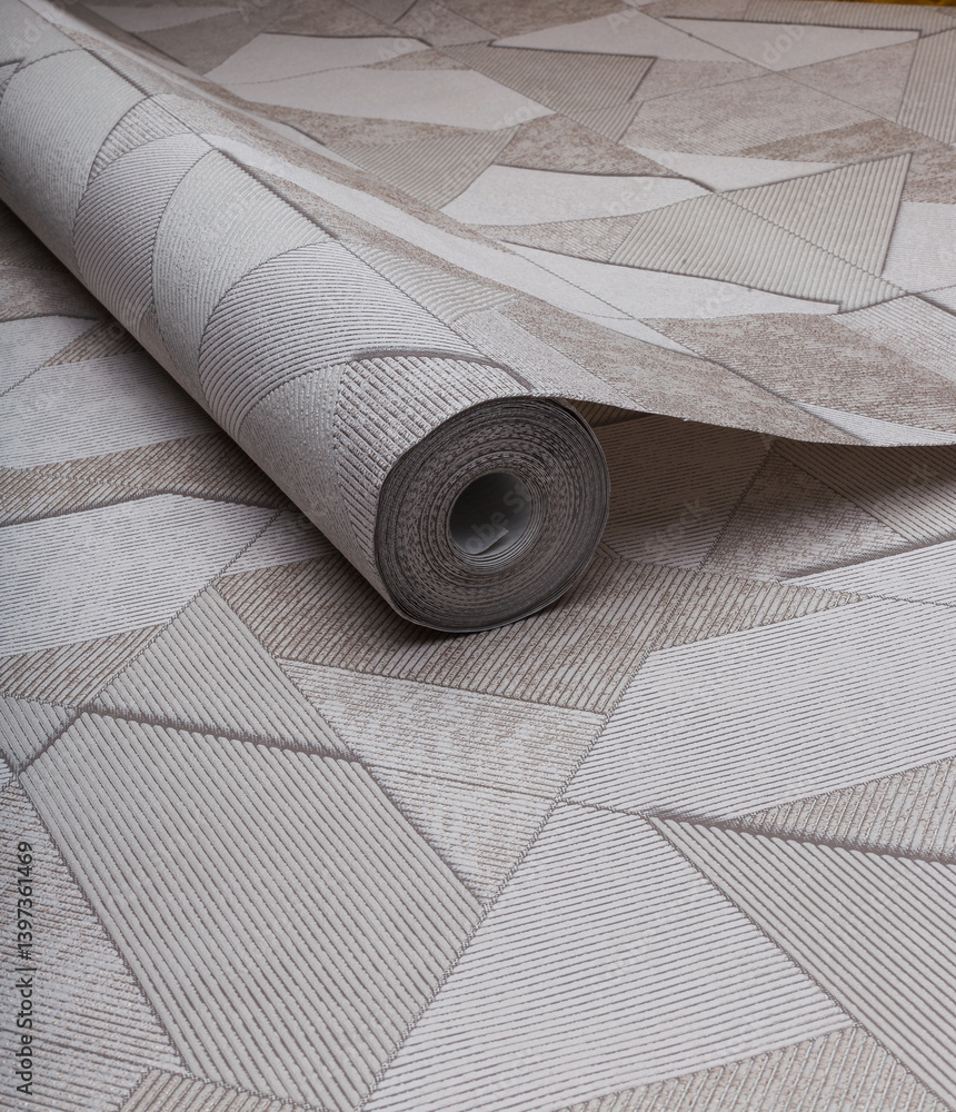 Large roll of wallpaper for the wall with a beautiful texture