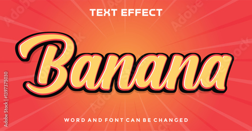 Banana editable text effect