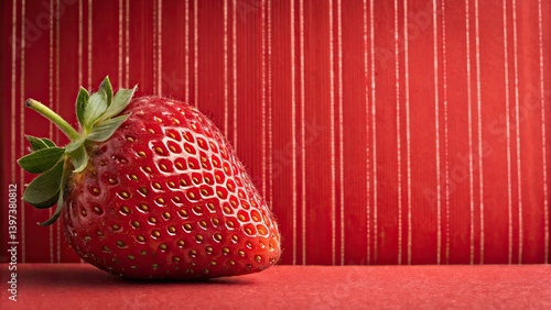 Bold red textured background with vertical lines, ideal for marketing or business, offering ample copy space.