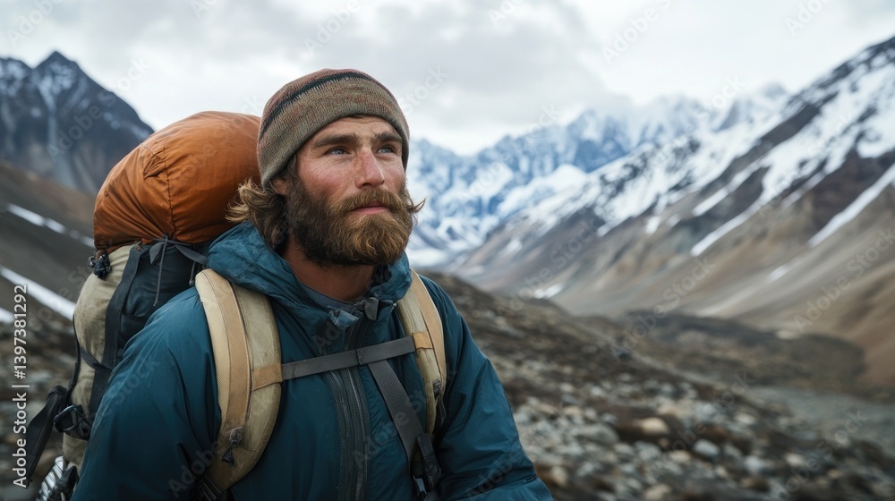Hiker in mountainous terrain (2) Hiker in mountainous terrain (2)