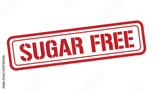 SUGAR FREE red stamp text vector, rubber stamp