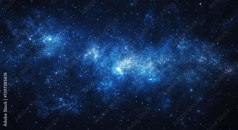 Naklejka premium A breathtaking view of a vast and starry deep space nebula.