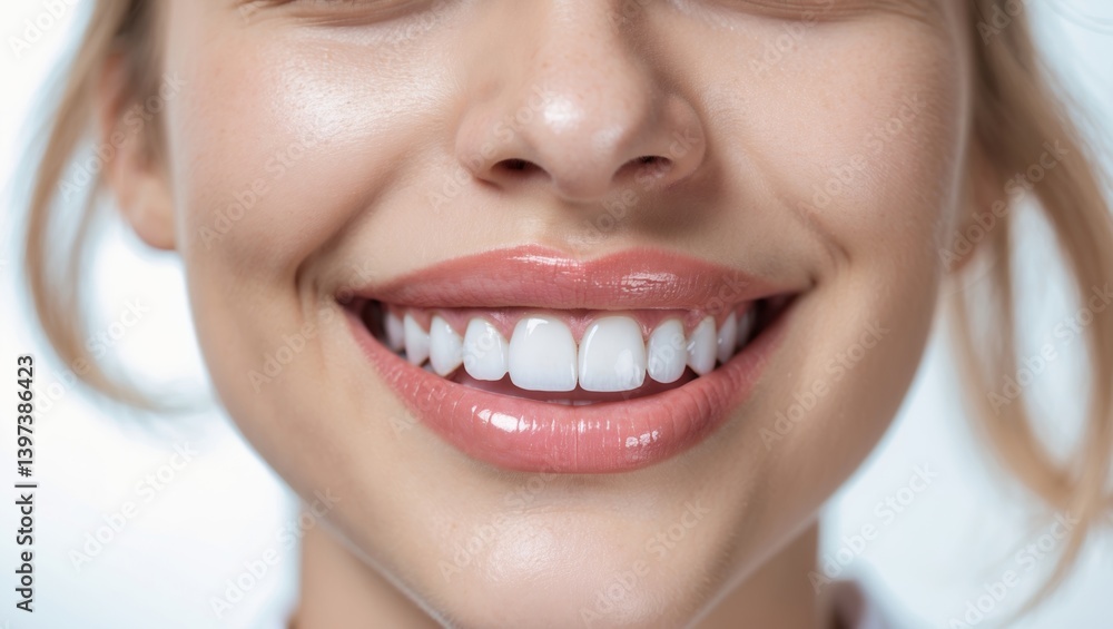 Radiant Smile Close-Up of Healthy, White Teeth and Glowing Lips Radiant Smile Close-Up of Healthy, White Teeth and Glowing Lips