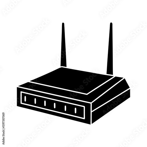 Modem silhouette vector