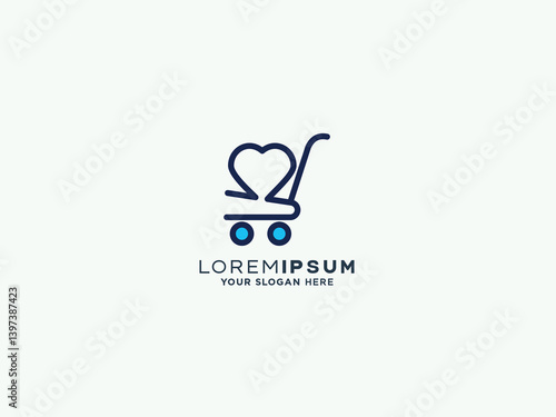 Shopping logo design vector template