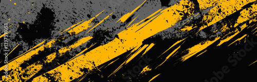 Yellow grunge background striped vector design