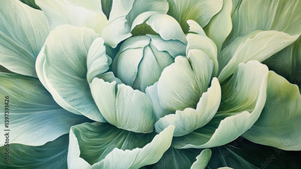 custom made wallpaper toronto digitalClose-up of an artichoke in full bloom, with its layered green leaves and delicate purple center highlighted by soft natural light