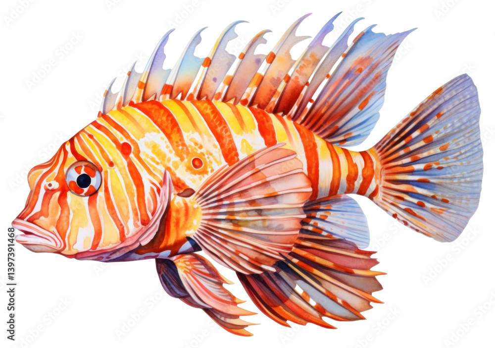PNG Animal fish pomacentridae scorpionfish.