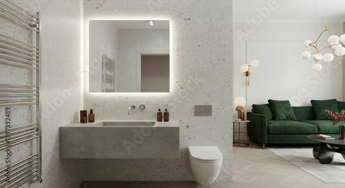 Modern Contemporary Bathroom Interior Design With Neutral Colors