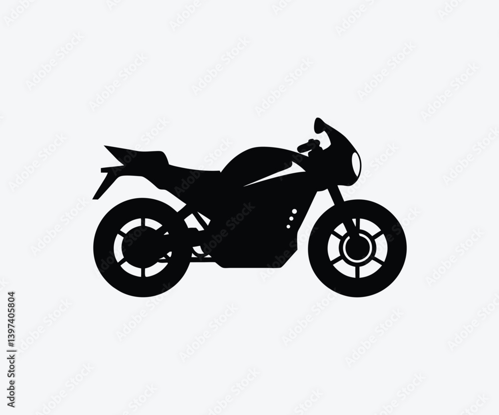 Obraz premium Motorcycle silhouette vector design