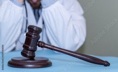 Concept of medical malpractice, forensic medicine, medical errors, medical jurisprudence. Doctor in legal problems.