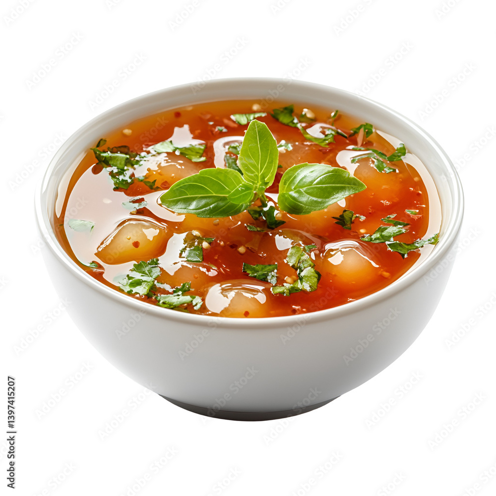 Delicious tomato basil sauce in a bowl Delicious tomato basil sauce in a bowl