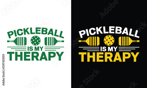 Sports Pickleball Typography Tshirt Design. Use for Shirt, mugs, stickers, etc.