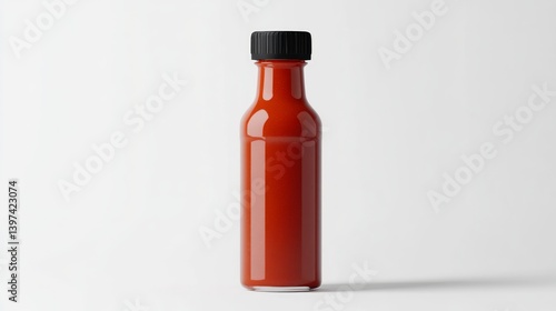 Small chili sauce bottle mockup.