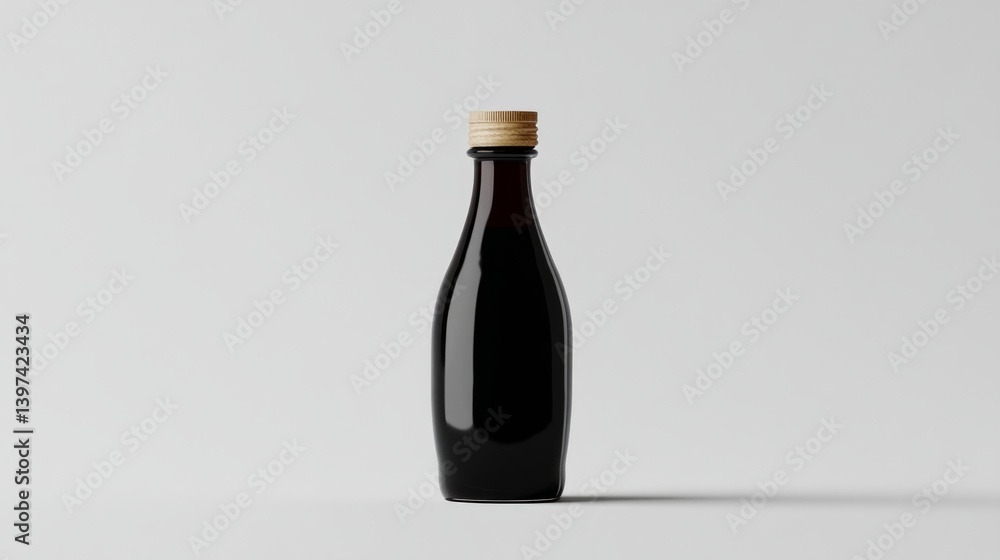 Small soy sauce bottle mockup. Small soy sauce bottle mockup.
