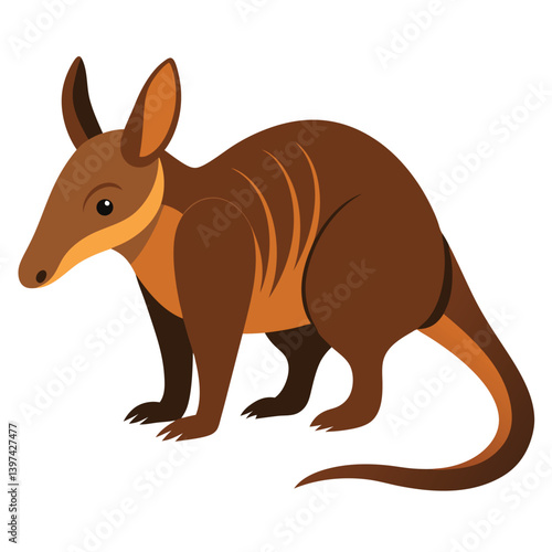 Striped Aardvark Wildlife Drawing