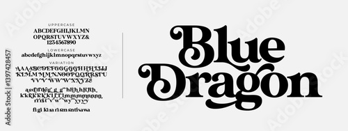 Elegant Font Uppercase Lowercase and Number. Classic Lettering Minimal Fashion Designs. Typography modern serif fonts regular decorative vintage concept. vector illustration