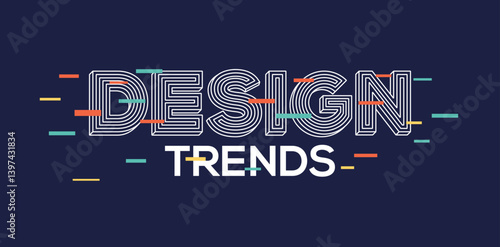 Design trends concept in modern typography. 
