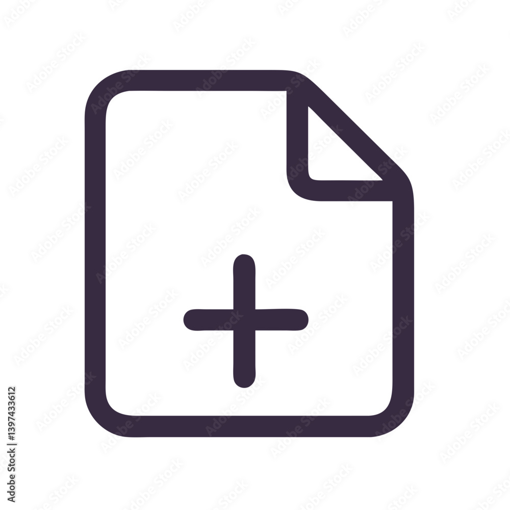 Colorful Add File Action Icon Colorful Add File Action Icon