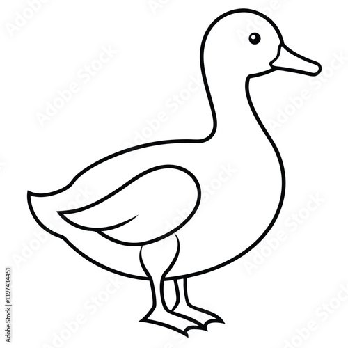 It's a duck on a white background