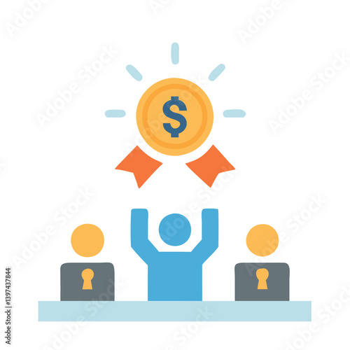  Competitive Edge Flat Icon
