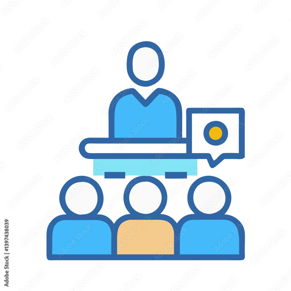 Conference Flat Vector Icon Conference Flat Vector Icon