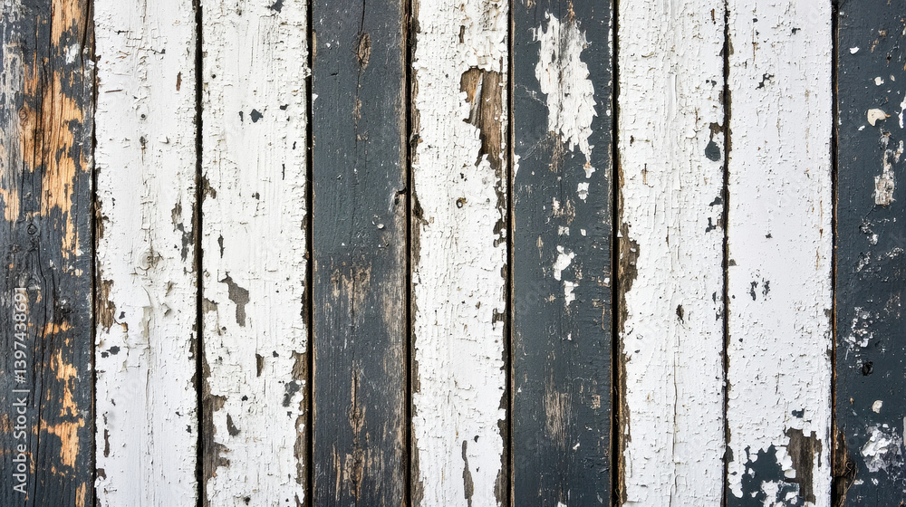 Close-up of rustic wooden boards with peeling paint showcasing vintage textures and patterns Close-up of rustic wooden boards with peeling paint showcasing vintage textures and patterns