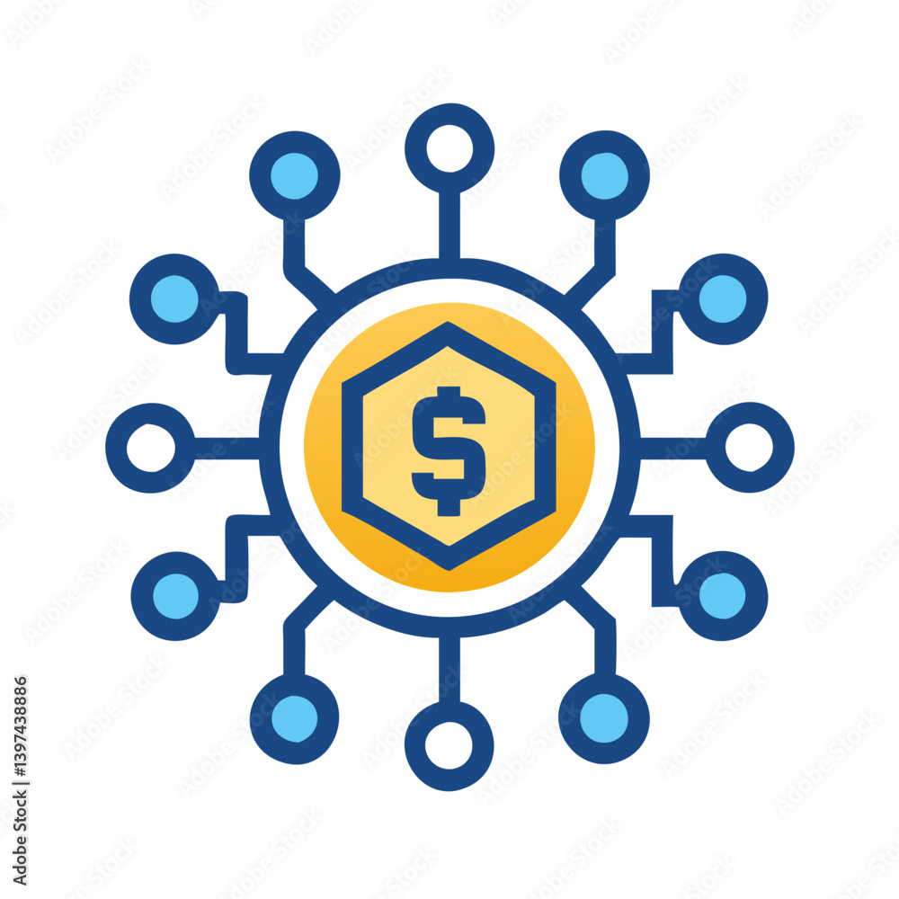 Cryptocurrency Flat Vector Icon Cryptocurrency Flat Vector Icon