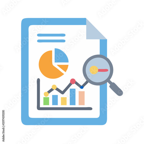  Colorful Data Analysis Flat Icon