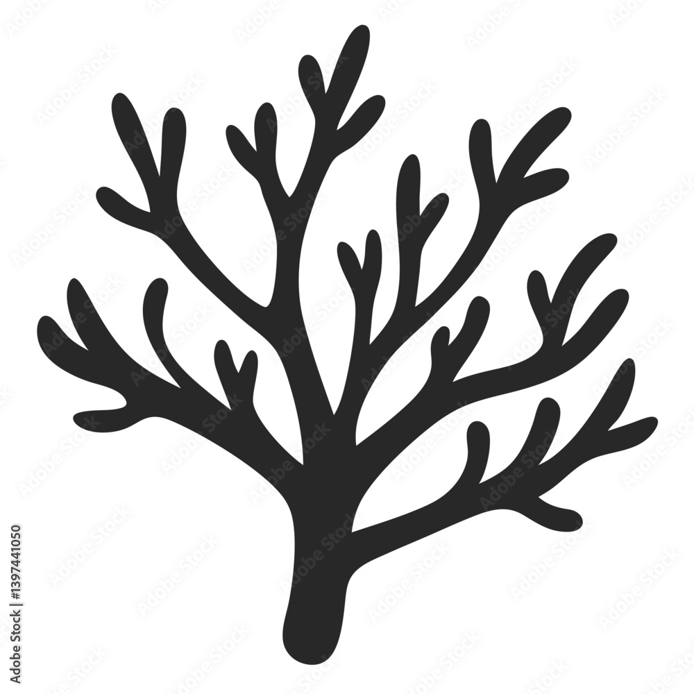 Abstract Bush Silhouette Graphic Vector Illustration Isolated On White Background Abstract Bush Silhouette Graphic Vector Illustration Isolated On White Background
