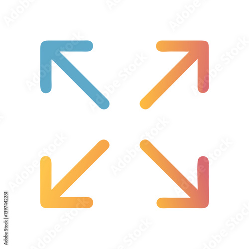  Expand Flat Vector Icon