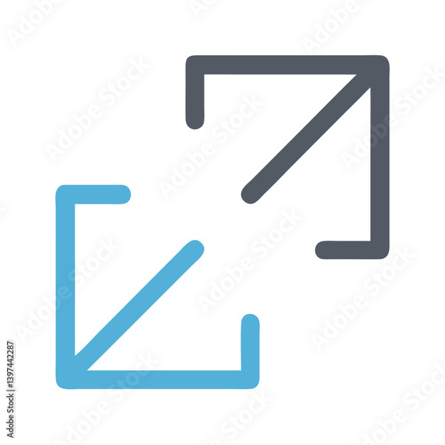  Colorful Expand Flat Icon